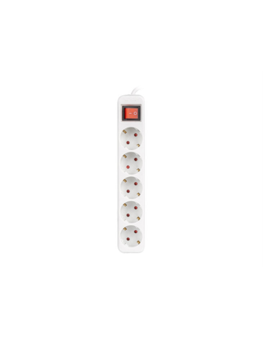 Lanberg PS1-05F-0150-W base múltiple 1,5 m 5 salidas AC Interior Blanco