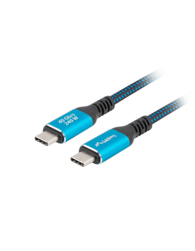Lanberg CA-CMCM-45CU-0020-BK cable USB USB 3.2 Gen 2 (3.1 Gen 2) 2 m USB C Negro, Azul