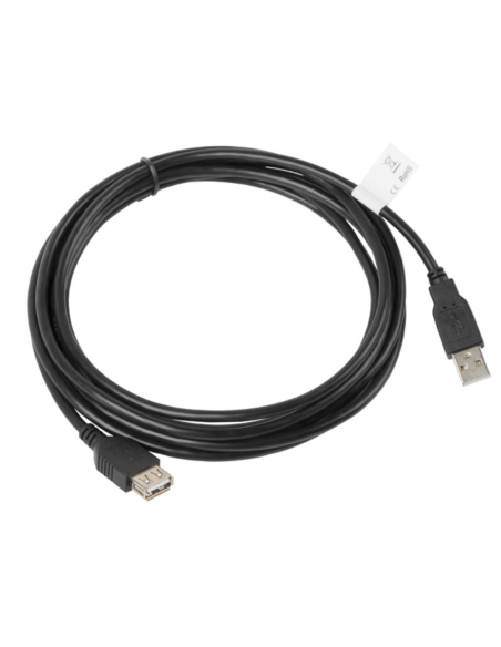 Lanberg CA-USBE-10CC-0030-BK cable USB USB 2.0 3 m USB A Negro