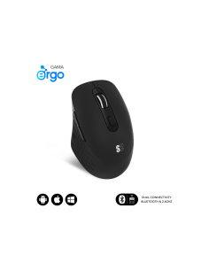 SUBBLIM SUBMO-EDCUR01 ratón Universal mano derecha Bluetooth + USB Type-A Óptico 1600 DPI