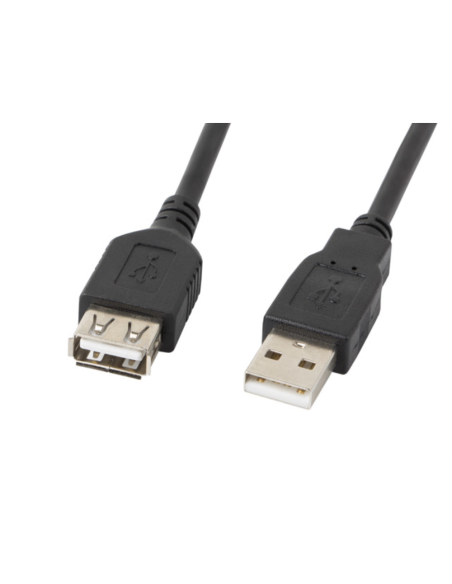 Lanberg CA-USBE-10CC-0007-BK cable USB USB 2.0 0,7 m USB A Negro