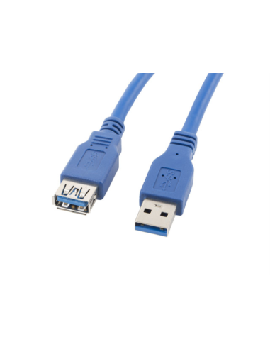 Lanberg CA-US3E-10CC-0018-B cable USB 1,8 m USB A Azul