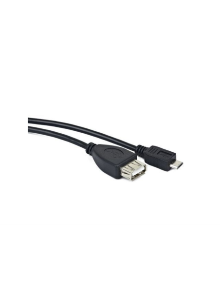 Lanberg OEM-0006 cable USB USB 2.0 0,15 m USB A Micro-USB B Negro