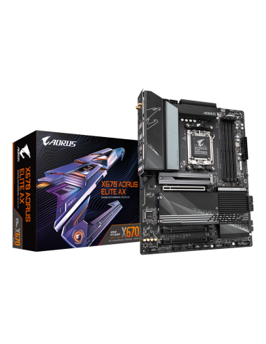 GIGABYTE X670 AORUS ELITE AX Placa base - Compatible con AMD Ryzen 9000 Series CPUs, 16+2+2 Phases Digital VRM, up to 8000MHz DD
