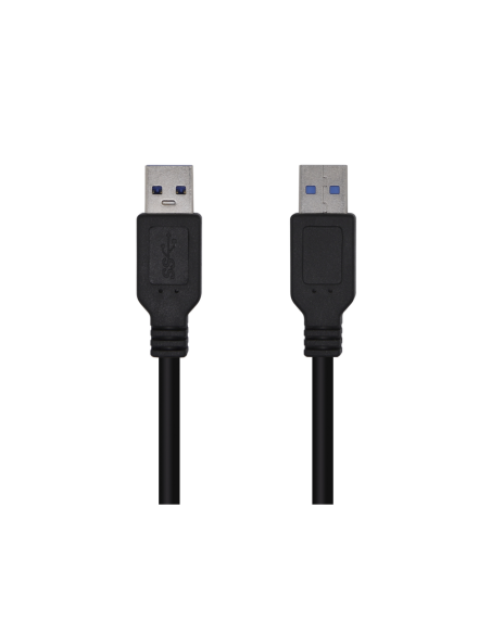 AISENS Cable USB 3.0, Tipo A/M-A/M, Negro, 2.0m