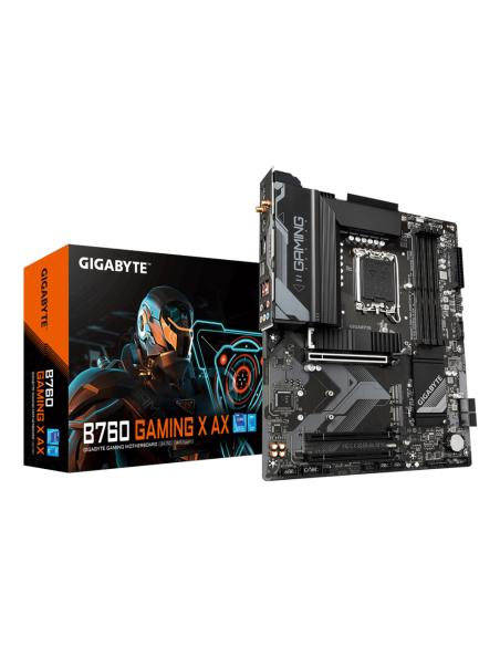 GIGABYTE B760 GAMING X AX Placa Base - Compatible con procesadores Intel Core de 14ª generación, VRM digital de 8+1+1 fases, has