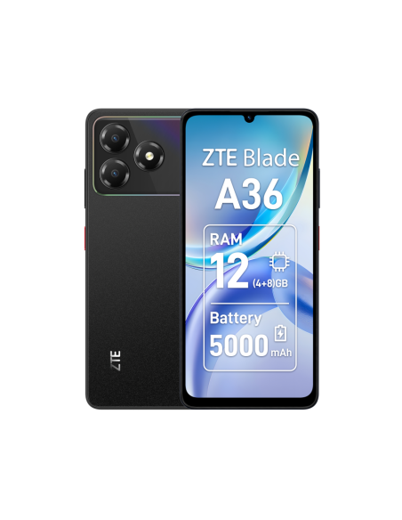 ZTE Blade A36 17,1 cm (6.75") SIM doble Android 15 4G USB Tipo C 4 GB 64 GB 5000 mAh Negro