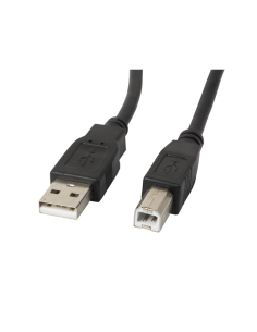 Lanberg CA-USBA-10CC-0010-BK cable USB USB 2.0 1 m USB B Negro