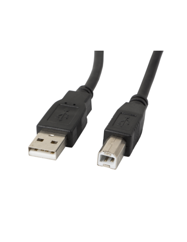 Lanberg CA-USBA-10CC-0010-BK cable USB USB 2.0 1 m USB B Negro