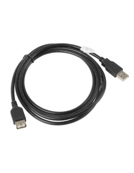 Lanberg CA-USBE-10CC-0018-BK cable USB USB 2.0 1,8 m USB A Negro