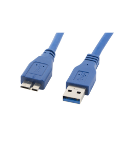 Lanberg CA-US3M-10CC-0005-B cable USB 0,5 m Micro-USB A USB A Azul