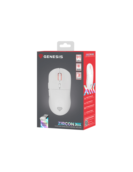 GENESIS Zircon XIII ratón Juego Ambidextro RF Wireless + USB Type-C Óptico 26000 DPI