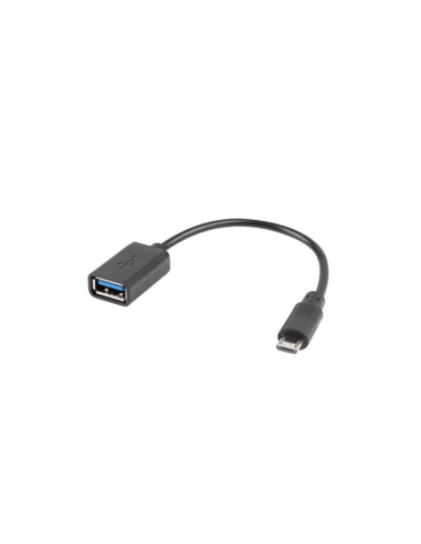 Lanberg AD-OTG-UM-01 cable USB USB 2.0 0,15 m Micro-USB A USB A Negro