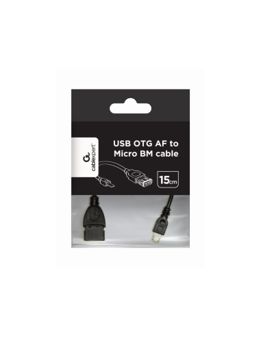 Gembird USB A - Micro-USB B, 0.15m cable USB USB 2.0 0,15 m Negro