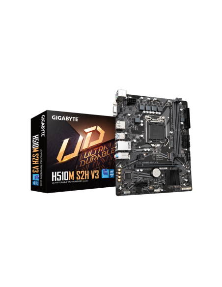 GIGABYTE H510M S2H V3 Placa base - Compatible con procesadores Intel Core 11th CPUs, up to 3200MHz DDR4, 1xPCIe 3.0 M.2, GbE LAN