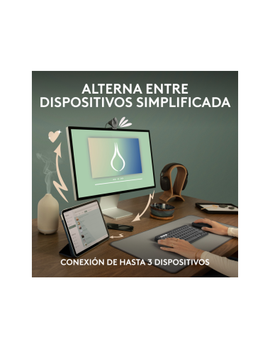 Logitech 910-007015 ratón Viajes Ambidextro RF Wireless + Bluetooth Óptico 4000 DPI