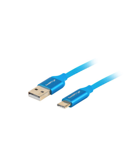 Lanberg CA-USBO-22CU-0010-BL cable USB USB 2.0 1 m USB C USB A Azul