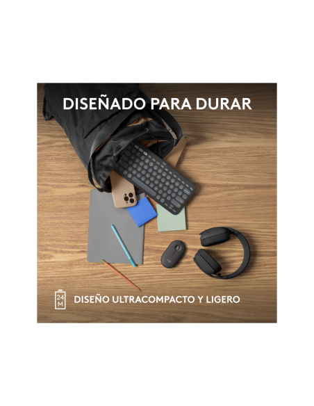 Logitech 910-007015 ratón Viajes Ambidextro RF Wireless + Bluetooth Óptico 4000 DPI