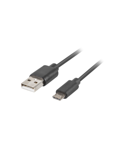 Lanberg CA-USBM-20CU-0010-BK cable USB USB 2.0 1 m USB A Micro-USB B Negro