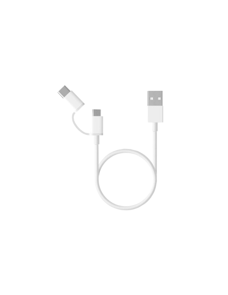 Xiaomi Mi 2-in-1 USB Cable (Micro USB to Type C) 100cm cable USB 1 m USB 2.0 USB A Micro-USB B Blanco