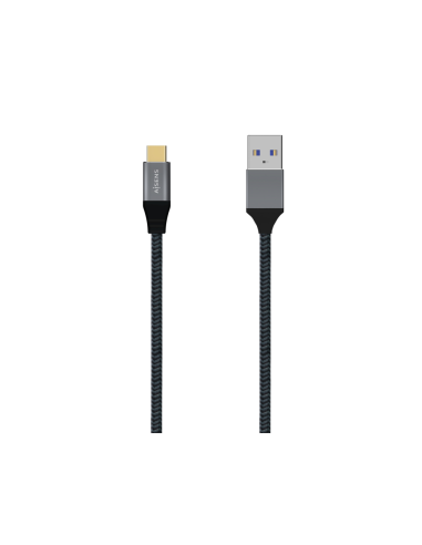 AISENS Cable USB 3.1 Gen2 Aluminio 10Gbps 3A, Tipo USB-C/M-A/M, Gris, 1.5M