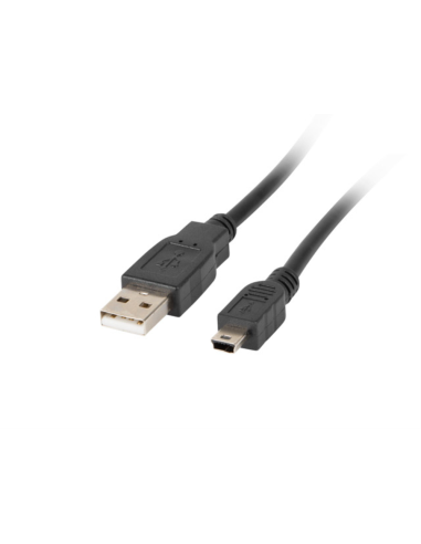 Lanberg CA-USBK-10CC-0003-BK cable USB USB 2.0 0,3 m Mini-USB A USB A Negro