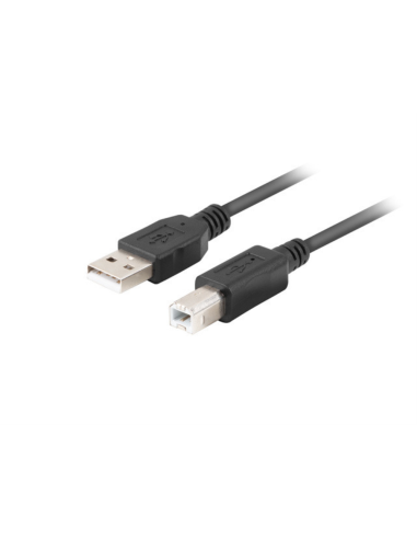 Lanberg CA-USBA-15CU-0010-BK cable USB USB 2.0 1 m USB B Negro