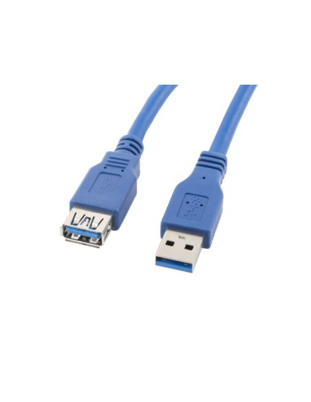 Lanberg CA-US3E-10CC-0030-B cable USB 3 m USB A Azul