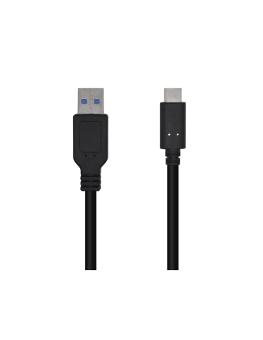 AISENS Cable USB 3.1 Gen 2 10 Gbps 3 A, Tipo C/M-A/M, Negro, 1.5m