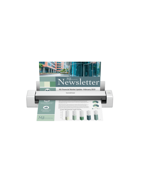 Brother DS-740D escaner Escáner alimentado con hojas 600 x 600 DPI A4 Negro, Blanco