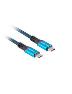 Lanberg CA-CMCM-45CU-0012-BK cable USB USB4 Gen 2x2 0,12 m USB C Negro, Azul