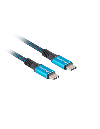 Lanberg CA-CMCM-45CU-0012-BK cable USB USB4 Gen 2x2 0,12 m USB C Negro, Azul