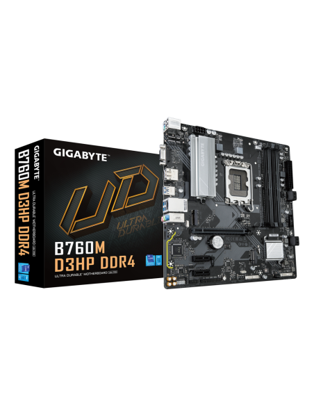 GIGABYTE B760M D3HP DDR4 Placa base - Soporta CPUs Intel Core de 14ª generación, VRM digital de 4+1+1 fases, hasta 5333MHz DDR4 