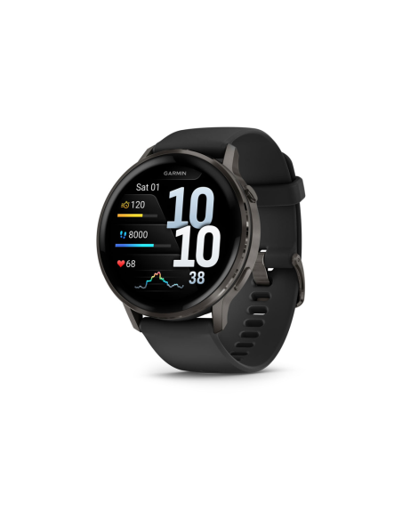 Garmin Venu 4 3,56 cm (1.4") AMOLED 45 mm Digital 454 x 454 Pixeles Pantalla táctil Negro Wifi GPS (satélite)