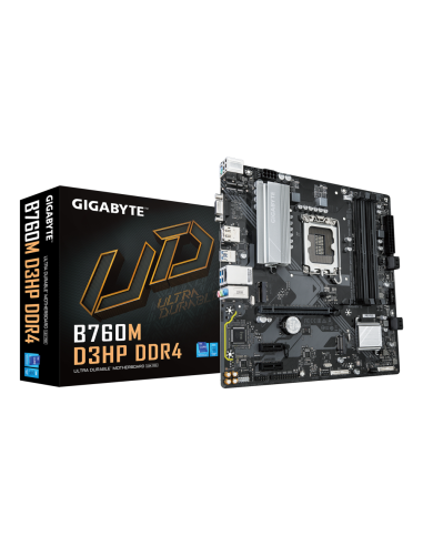 GIGABYTE B760M D3HP DDR4 Placa base - Soporta CPUs Intel Core de 14ª generación, VRM digital de 4+1+1 fases, hasta 5333MHz DDR4 