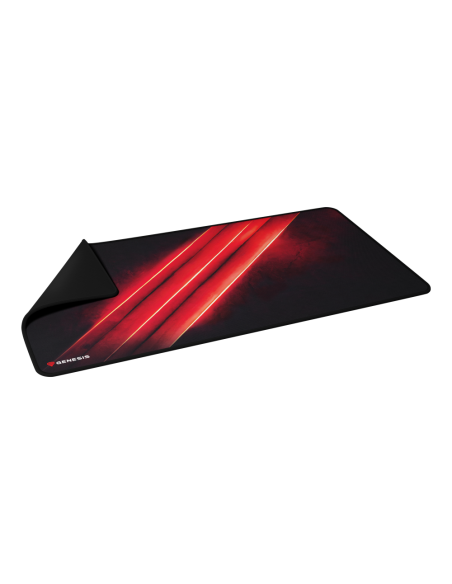 GENESIS Carbon 500 Maxi Flash G2 Alfombrilla de ratón para juegos Negro, Rojo
