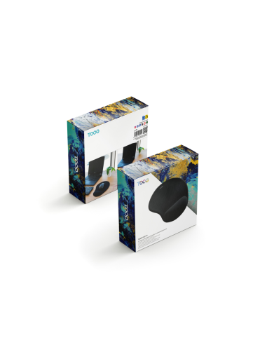 TooQ Alfombrilla para ratón ergonómica con reposamuñecas de gel, Negro