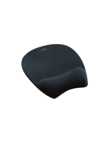 TooQ Alfombrilla para ratón ergonómica con reposamuñecas de Espuma Viscoelástica, Negro