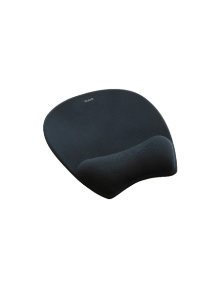TooQ Alfombrilla para ratón ergonómica con reposamuñecas de Espuma Viscoelástica, Negro