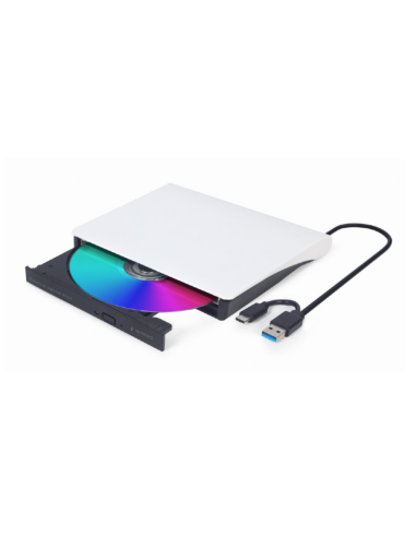 Gembird DVD-USB-031-BW unidad de disco óptico Interno DVD±RW Negro