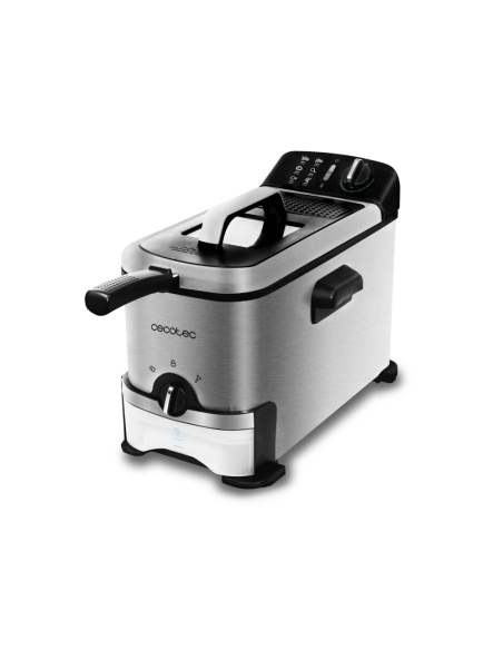 Cecotec CleanFry Infinity 3000 ProFilter Sencillo 3 L 2400 W Freidora Negro, Acero inoxidable