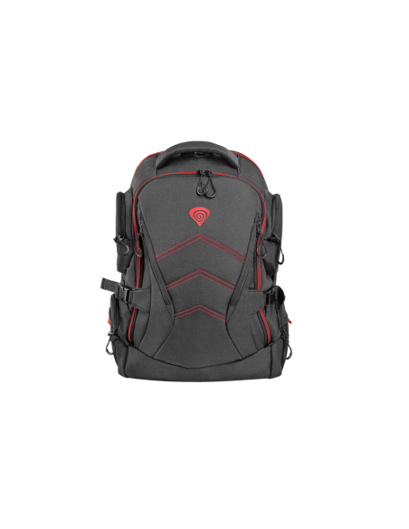 GENESIS Pallad 550 43,9 cm (17.3") Mochila Negro, Rojo
