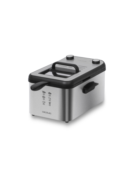 Cecotec CleanFry Infinity 3000 Sencillo 5,6 L Independiente 2400 W Freidora Negro, Acero inoxidable