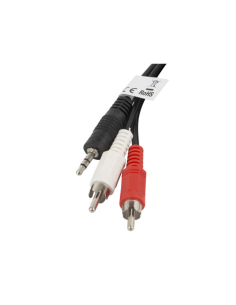 Lanberg CA-MJRC-10CC-0020-BK cable de audio 2 m 3,5mm RCA Negro, Rojo, Blanco