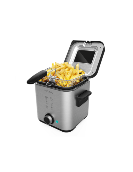 Cecotec 03102 freidora Sencillo 1,5 L Independiente 900 W Acero inoxidable