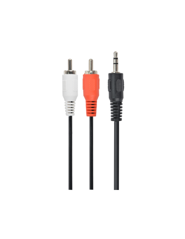 Gembird 5m, 3.5mm/2xRCA, M/M cable de audio 3,5mm Negro, Rojo, Blanco