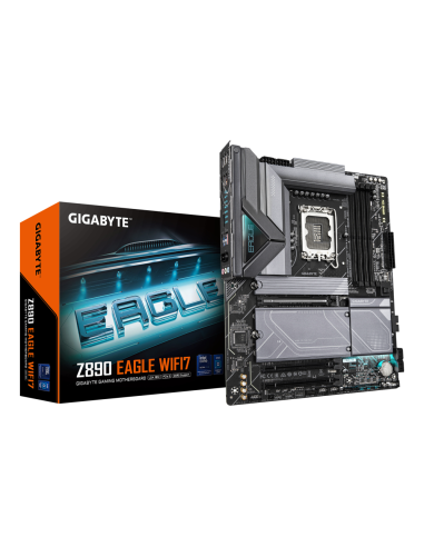 GIGABYTE Placa base Z890 EAGLE WIFI7 - Compatible con CPUs Intel Core Ultra (Serie 2), VRM de 14+1+2 fases, hasta 8800MHz DDR5 (
