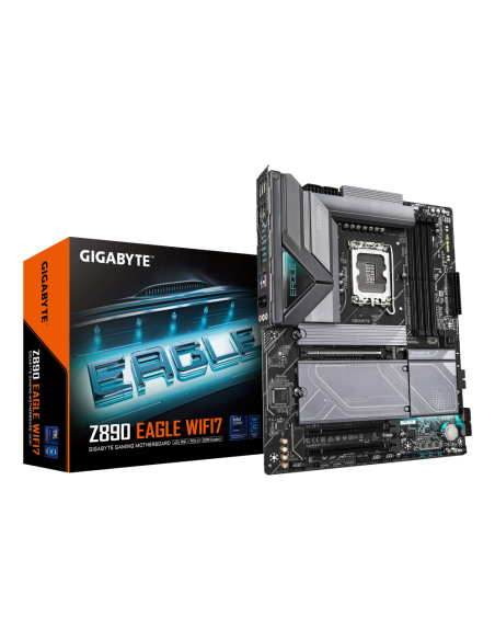 GIGABYTE Placa base Z890 EAGLE WIFI7 - Compatible con CPUs Intel Core Ultra (Serie 2), VRM de 14+1+2 fases, hasta 8800MHz DDR5 (