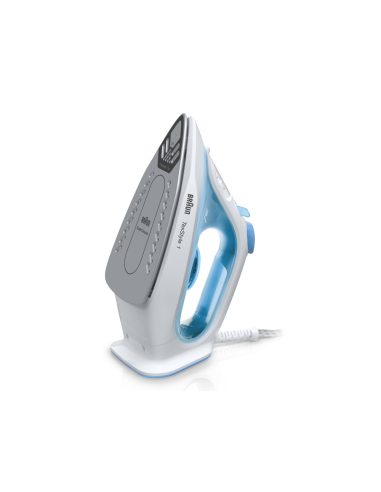 Braun TexStyle 1 SI1050BL Plancha a vapor Suela de cerámica 2000 W Azul, Blanco