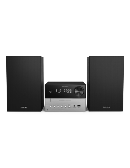 Philips TAM3205M2/77 sistema de audio para el hogar Microcadena de música para uso doméstico 20 W Negro, Plata